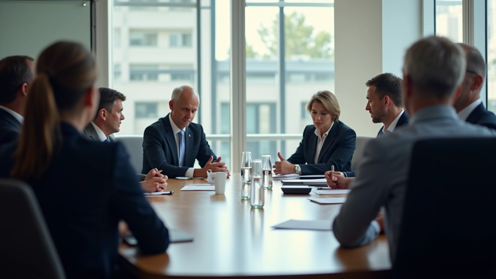 Institutional leaders in discussion about privacy and secure machine learning